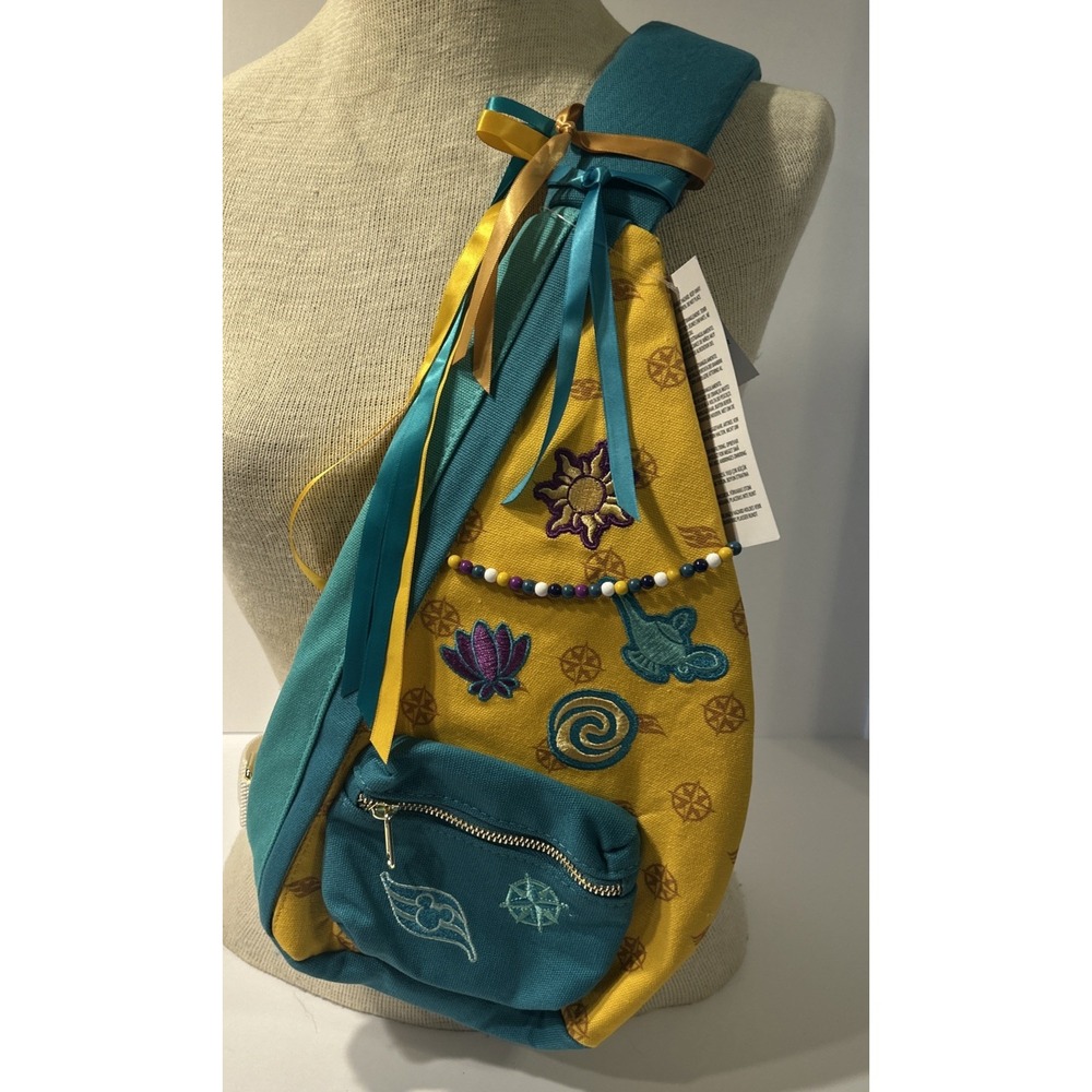 Disney Cruise Line Adventure Tea Sling Bag Aladdin Moana Exclusive New With Tags